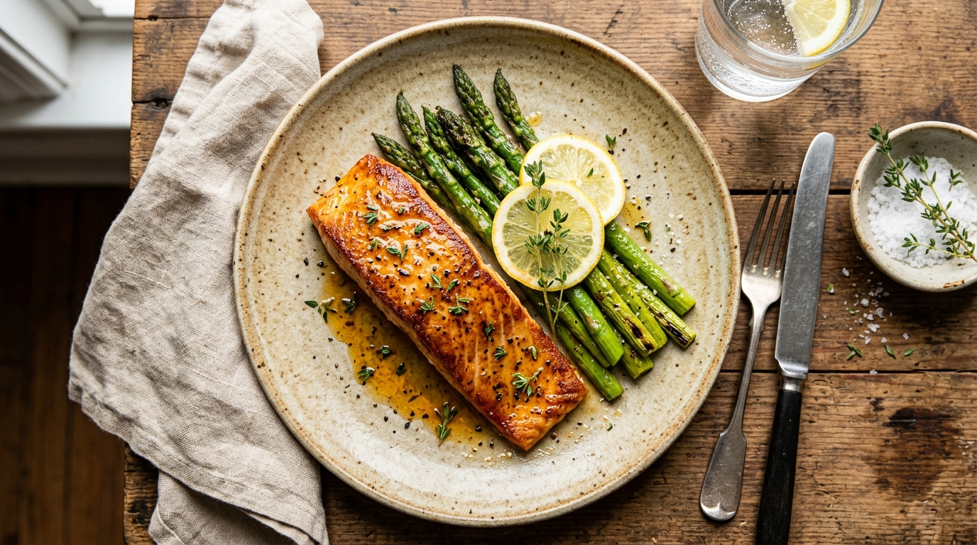 PESCADO AL HORNO CON PATATA Y VERDURAS